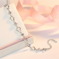 diamant silber armbänder,s925 sterling silber pflastern mit zirkon herzform charme und armbänder schmuck geschenk für frauen
